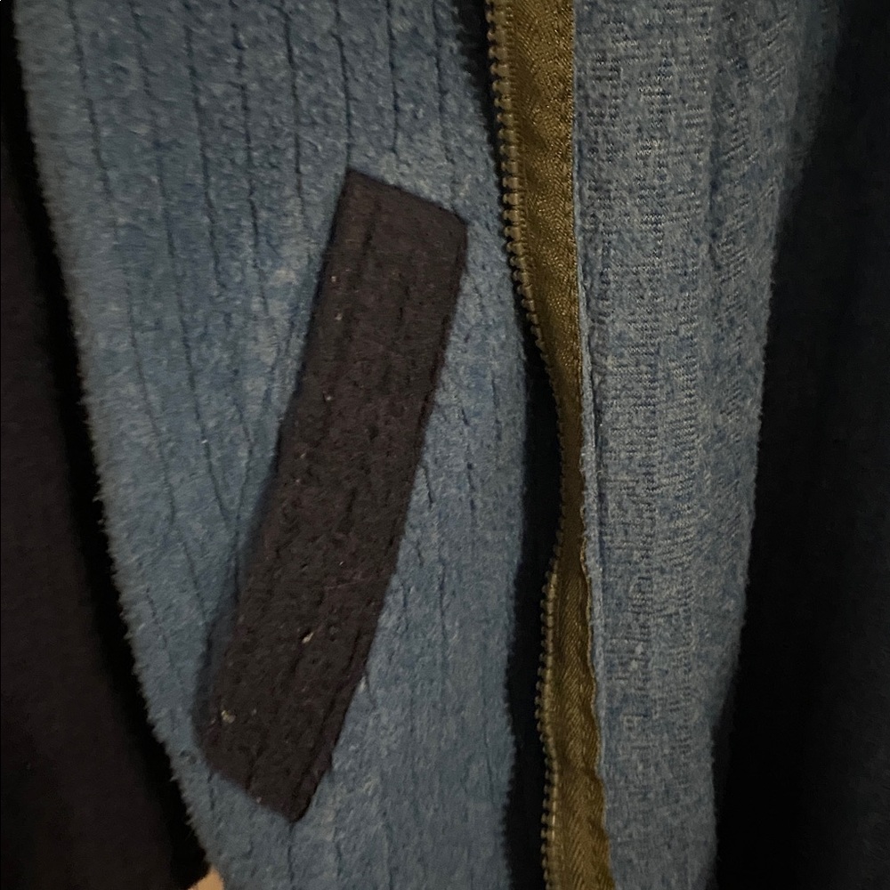 Blue Full-Zip Ribbed Jacket - Picture 3 of 3